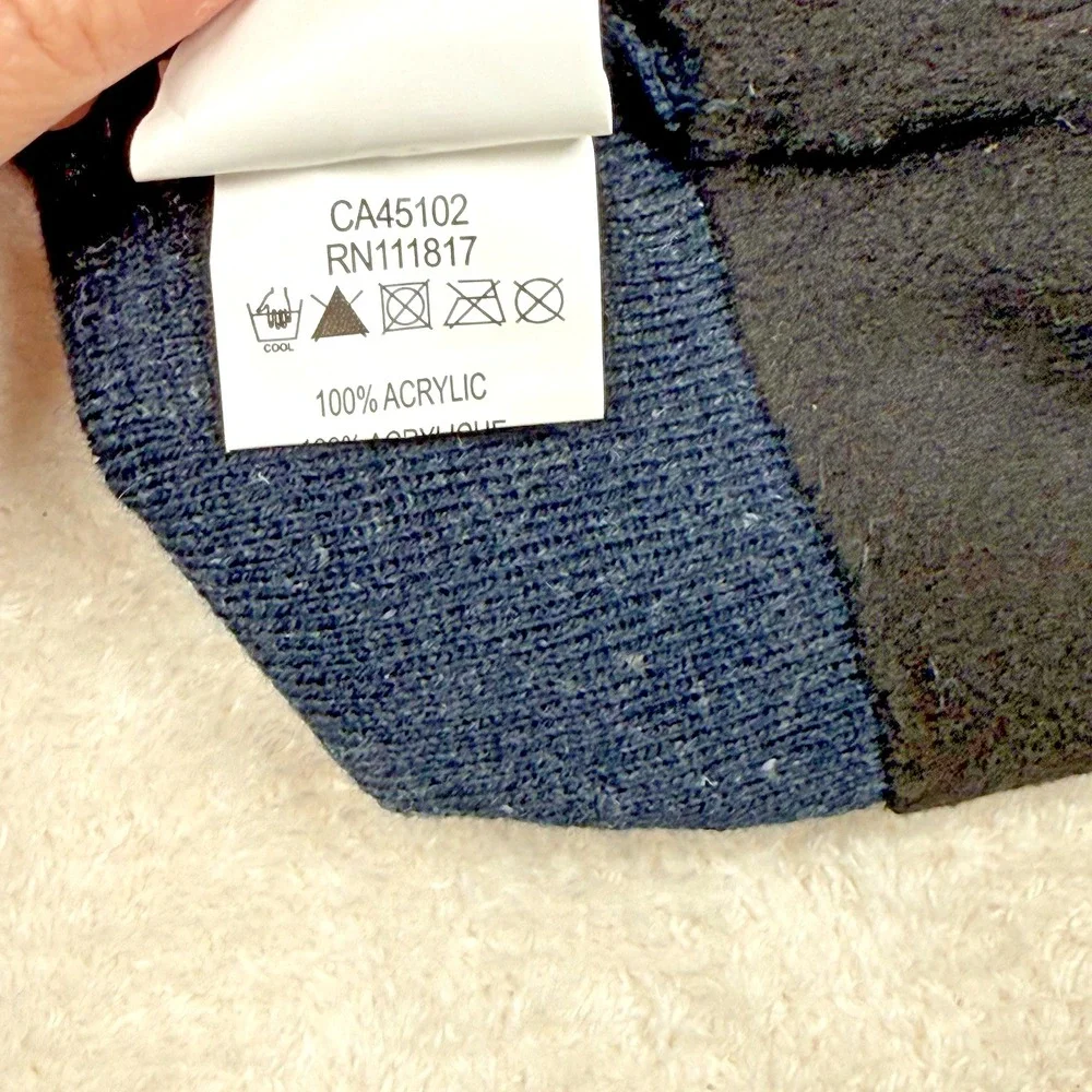 BENCH Knit Beanie Fold Skull Cap Fisherman  Logo Lined Navy‎ One Size Unisex NWT